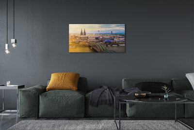 Foto op canvas Duitsland river panorama-bruggen