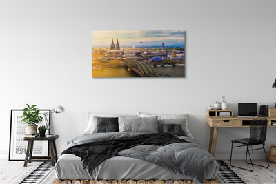 Foto op canvas Duitsland river panorama-bruggen