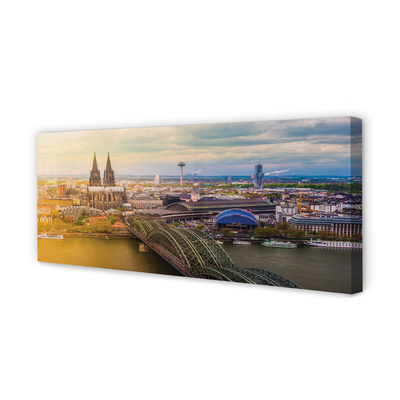 Foto op canvas Duitsland river panorama-bruggen