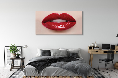 Schilderijen op canvas doek Rode lippen