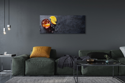 Canvas doek foto Bevroren citroenthee