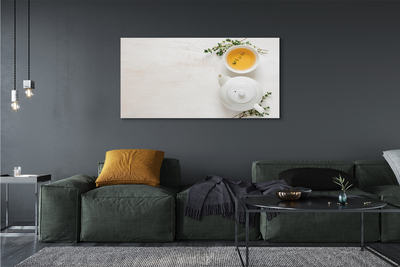 Canvas doek foto Theepot