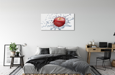 Schilderijen op canvas doek Rode appel in water