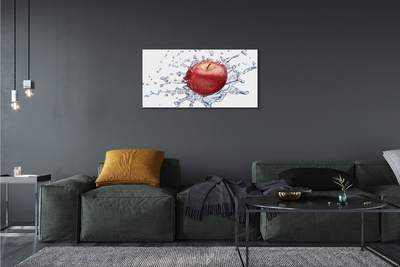 Schilderijen op canvas doek Rode appel in water