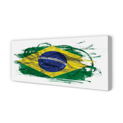 Schilderij canvas Brazilië vlag