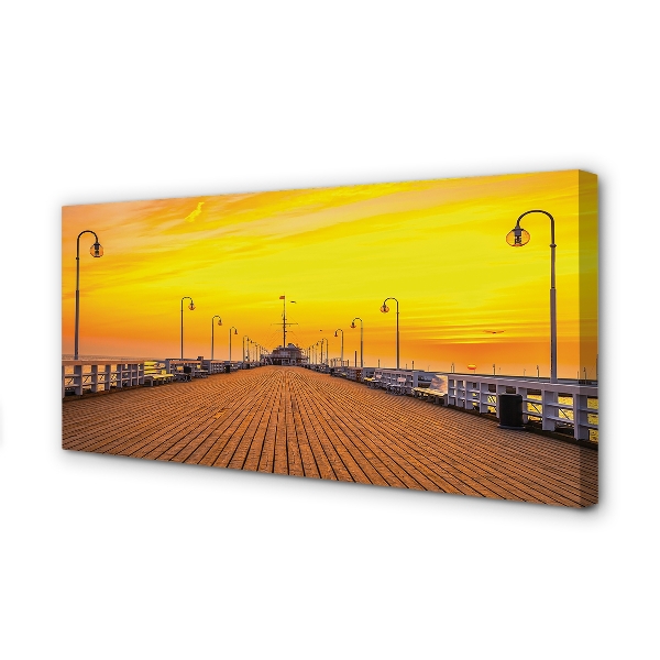 Foto op canvas Gdańsk pier sunset sea