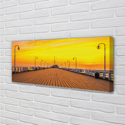 Foto op canvas Gdańsk pier sunset sea