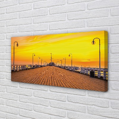 Foto op canvas Gdańsk pier sunset sea