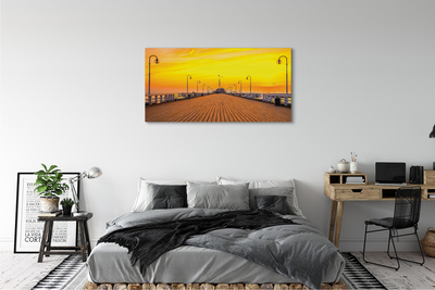 Foto op canvas Gdańsk pier sunset sea