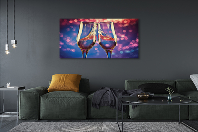 Schilderijen op canvas doek Kleurrijke champagneglazen
