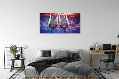 Schilderijen op canvas doek Kleurrijke champagneglazen