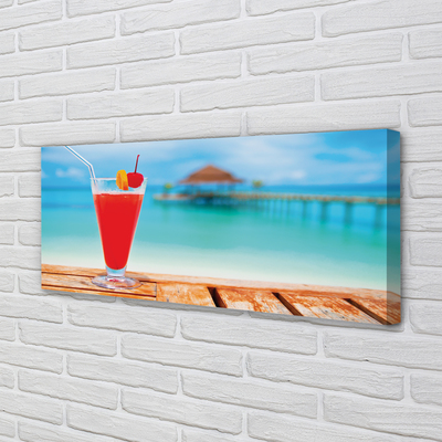 Canvas doek foto Cocktail aan de zee