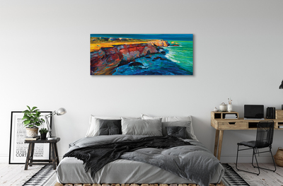 Schilderijen op canvas doek Sea sky rocks