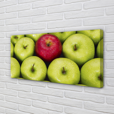 Schilderijen op canvas doek Groene en rode appels