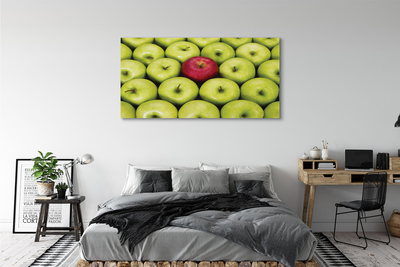 Schilderijen op canvas doek Groene en rode appels