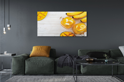 Canvas doek foto Mango bananas cocktail