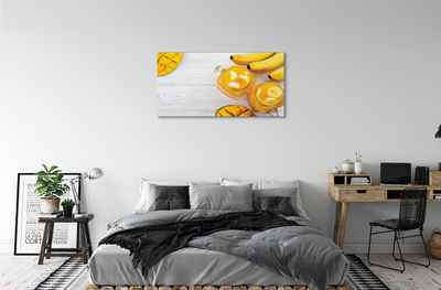 Canvas doek foto Mango bananas cocktail