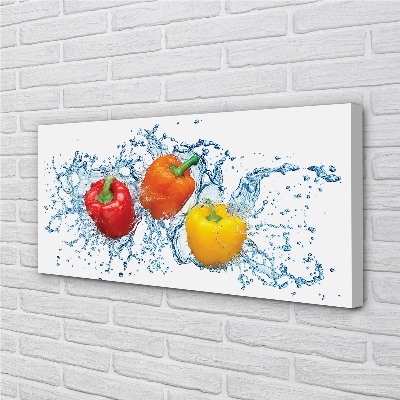 Canvas doek foto Pepers water