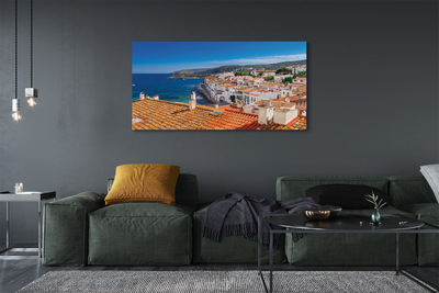 Foto op canvas Spanje city sea mountains