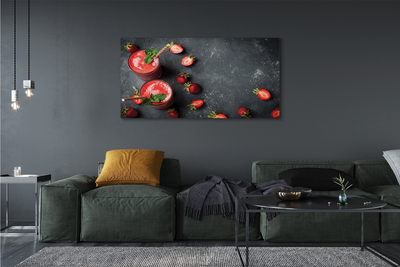 Canvas doek foto Aardbei coctail