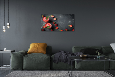 Canvas doek foto Aardbei coctail