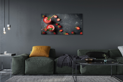 Canvas doek foto Aardbei coctail