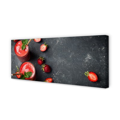 Canvas doek foto Aardbei coctail