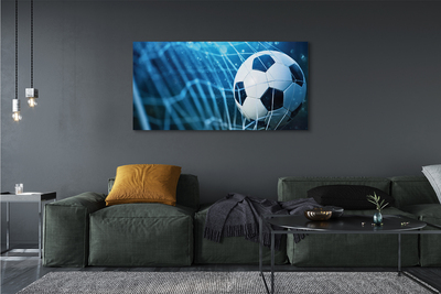 Canvas doek foto Blauwe baldoelbal