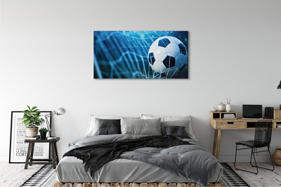 Canvas doek foto Blauwe baldoelbal