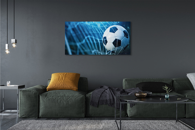 Canvas doek foto Blauwe baldoelbal