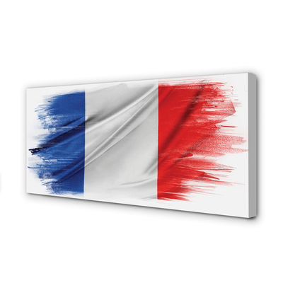 Schilderij canvas Vlag van frankrijk