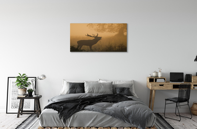 Foto op canvas Herten zonsopgang
