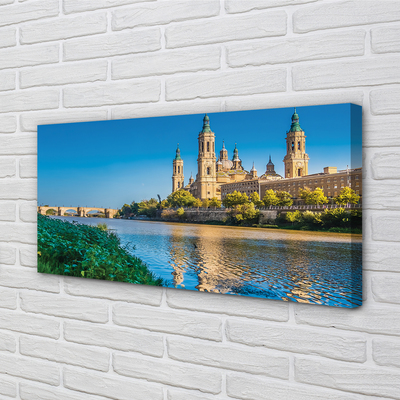 Foto op canvas Spanje kathedraal van de rivier