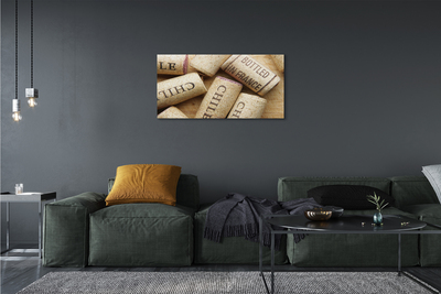 Canvas doek foto Kurken uit wijnflessen