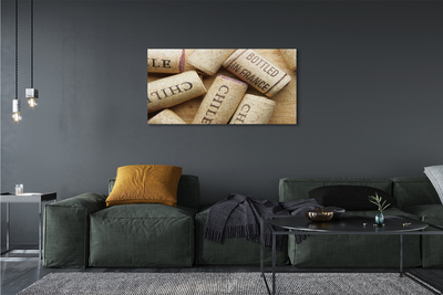 Canvas doek foto Kurken uit wijnflessen