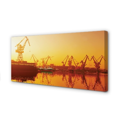 Foto op canvas Gdańsk shipyard sunrise