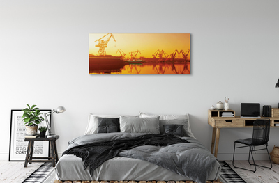 Foto op canvas Gdańsk shipyard sunrise