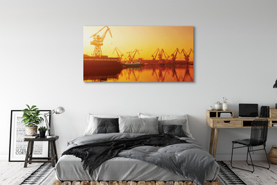 Foto op canvas Gdańsk shipyard sunrise