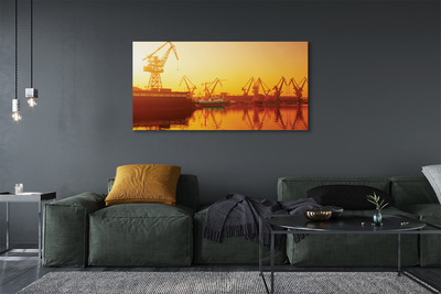 Foto op canvas Gdańsk shipyard sunrise