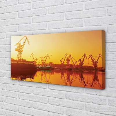 Foto op canvas Gdańsk shipyard sunrise