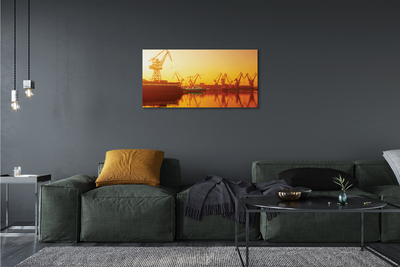 Foto op canvas Gdańsk shipyard sunrise