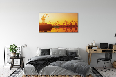 Foto op canvas Gdańsk shipyard sunrise