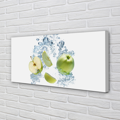 Schilderijen op canvas doek Water appel gesneden