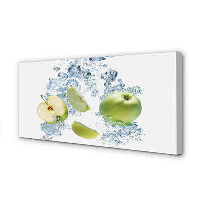 Schilderijen op canvas doek Water appel gesneden