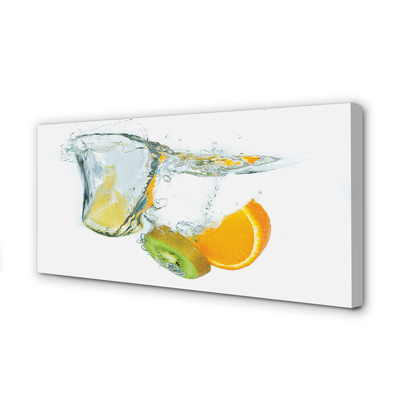 Schilderijen op canvas doek Water kiwi orange