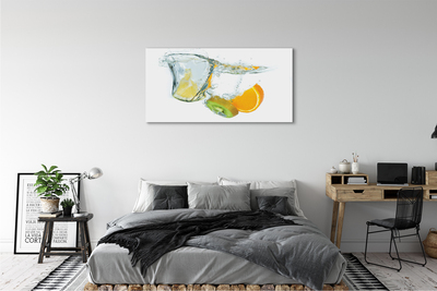 Schilderijen op canvas doek Water kiwi orange