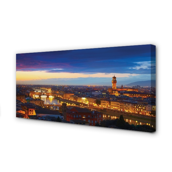 Foto op canvas Italië panorama night bridges