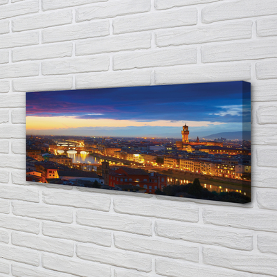 Foto op canvas Italië panorama night bridges