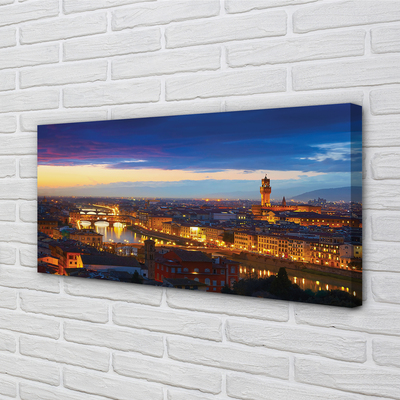 Foto op canvas Italië panorama night bridges