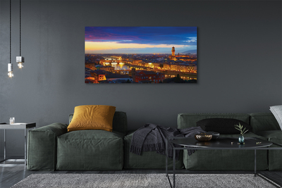 Foto op canvas Italië panorama night bridges